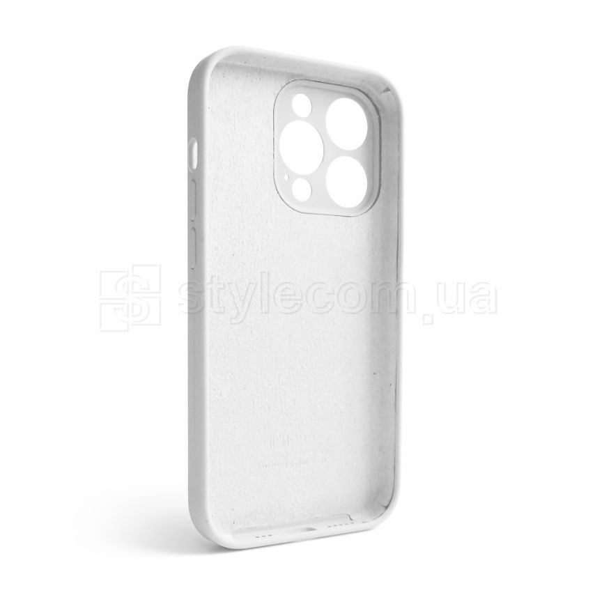 Чехол Full Silicone Case для Apple iPhone 14 Pro white (09) закрытая камера