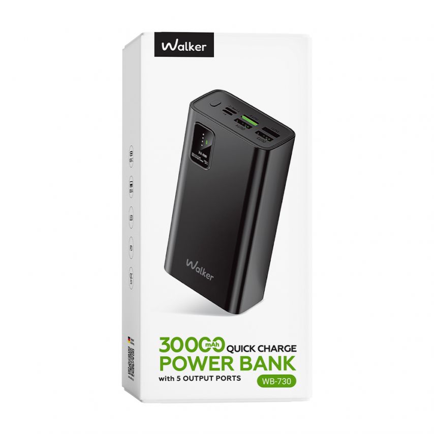 Power Bank WALKER WB-730 30000mAh black