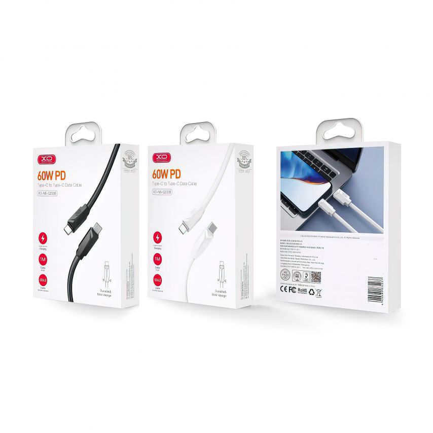 Кабель USB XO NB-Q233B Type-C to Type-C PD 60W black