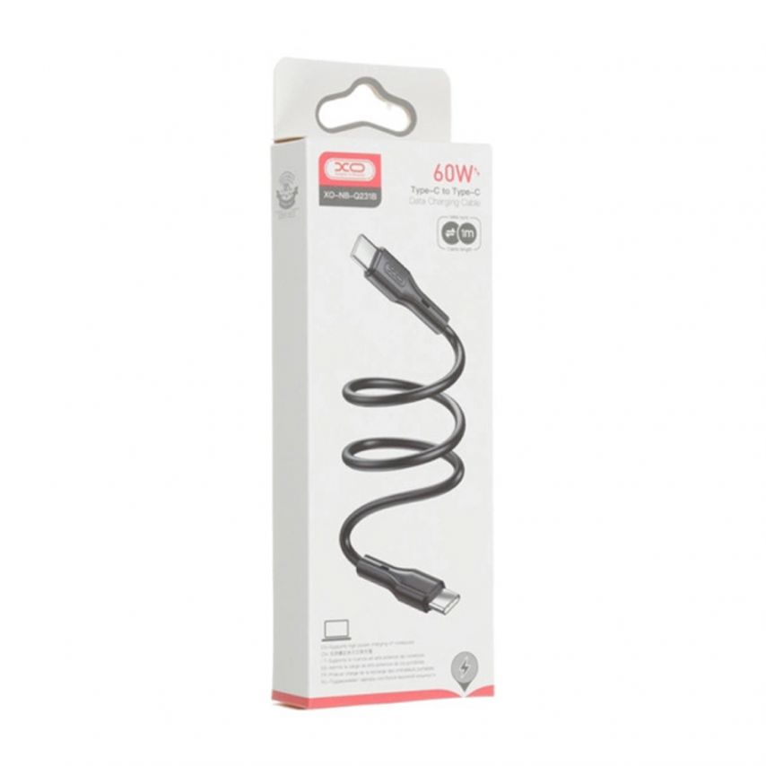 Кабель USB XO NB-Q231B Type-C to Type-C PD 60W black