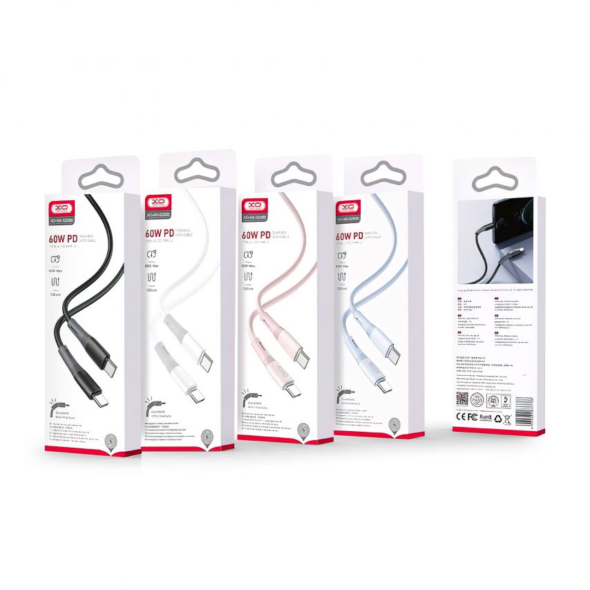 Кабель USB XO NB-Q226B Type-C to Type-C PD 60W black