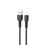 Кабель USB XO NB230 Lightning Quick Charge 2.4A black - купити за 61.65 грн у Києві, Україні