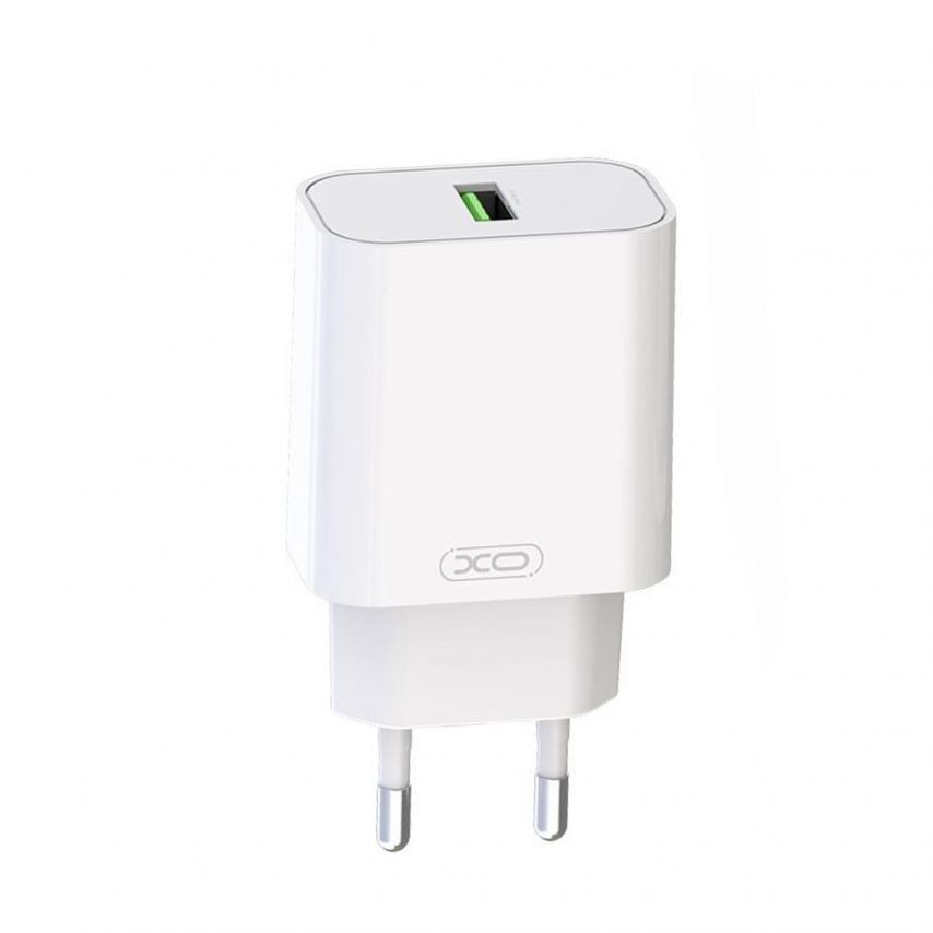 Сетевое зарядное устройство (адаптер) 2в1 XO L103 QC3.0 / 18W + Micro white