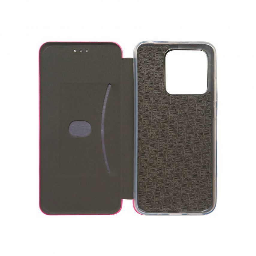 Чехол-книжка Premium для Xiaomi Redmi 10C hot pink