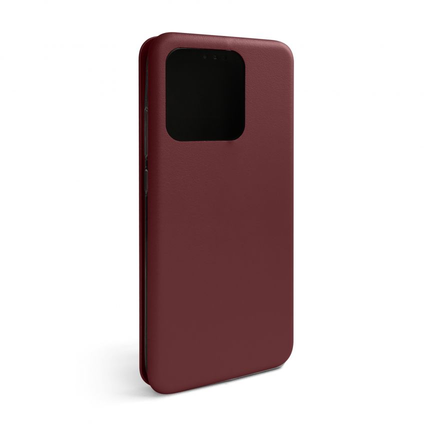 Чехол-книжка Premium для Xiaomi Redmi 10A marsala