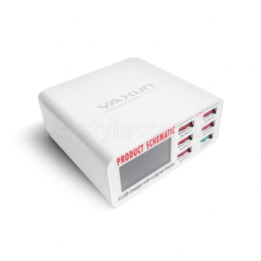 Зарядное устройство для Yaxun YX-896 6USB / Fast Charger / 5A / 30W