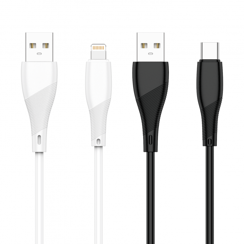 Кабель USB WALKER C345 Lightning black