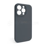 Чехол Full Silicone Case для Apple iPhone 14 Pro dark grey (15) закрытая камера
