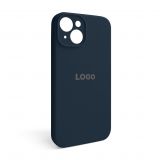 Чехол Full Silicone Case для Apple iPhone 14 deep navy (68) закрытая камера