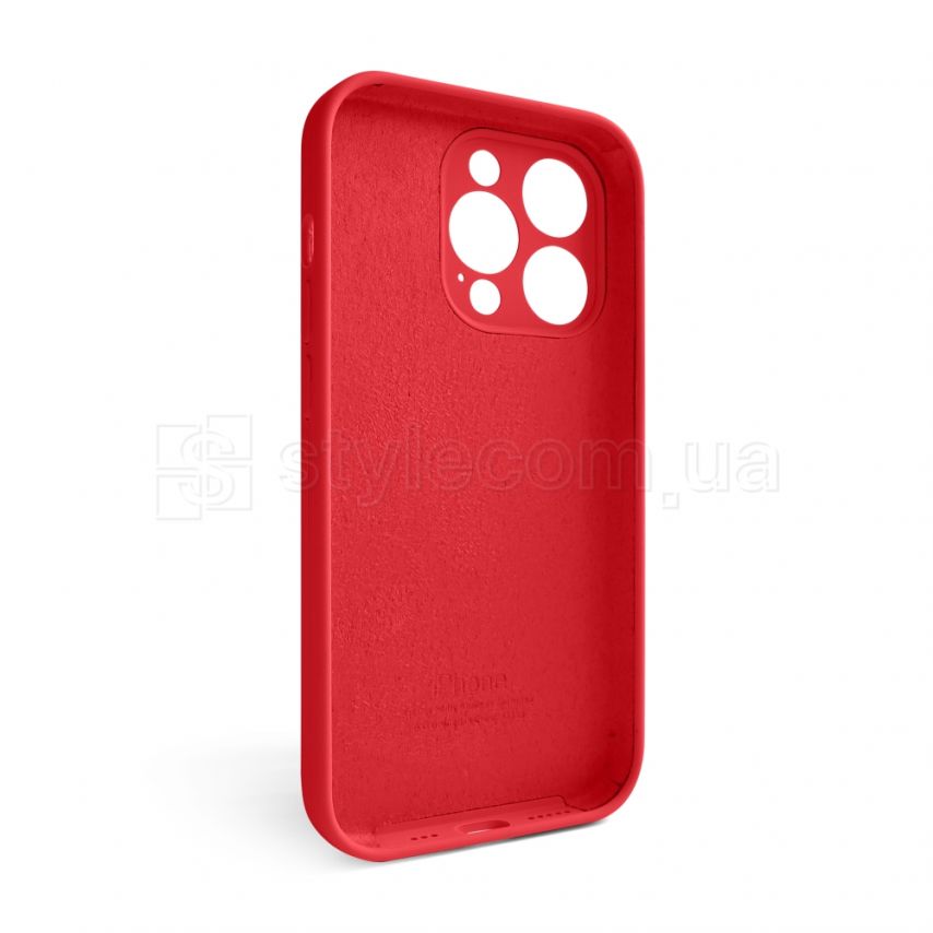 Чехол Full Silicone Case для Apple iPhone 14 Pro red (14) закрытая камера