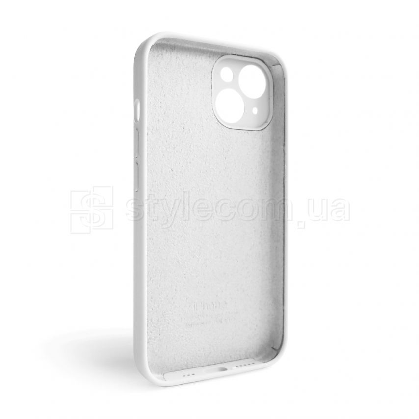 Чехол Full Silicone Case для Apple iPhone 14 white (09) закрытая камера