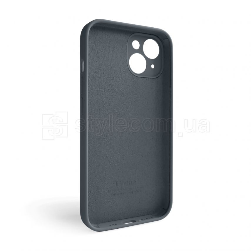 Чехол Full Silicone Case для Apple iPhone 14 dark grey (15) закрытая камера