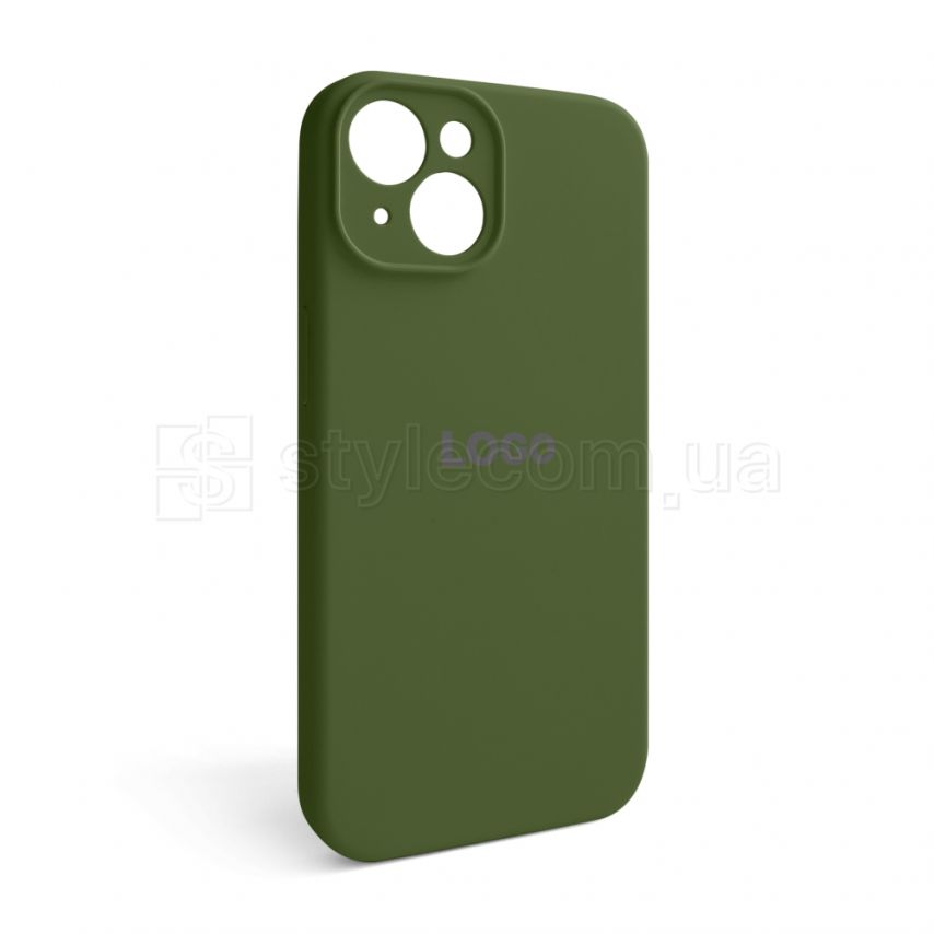 Чехол Full Silicone Case для Apple iPhone 14 army green (45) закрытая камера