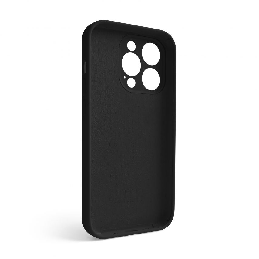 Чохол Full Silicone Case для Apple iPhone 14 Pro black (18) закрита камера