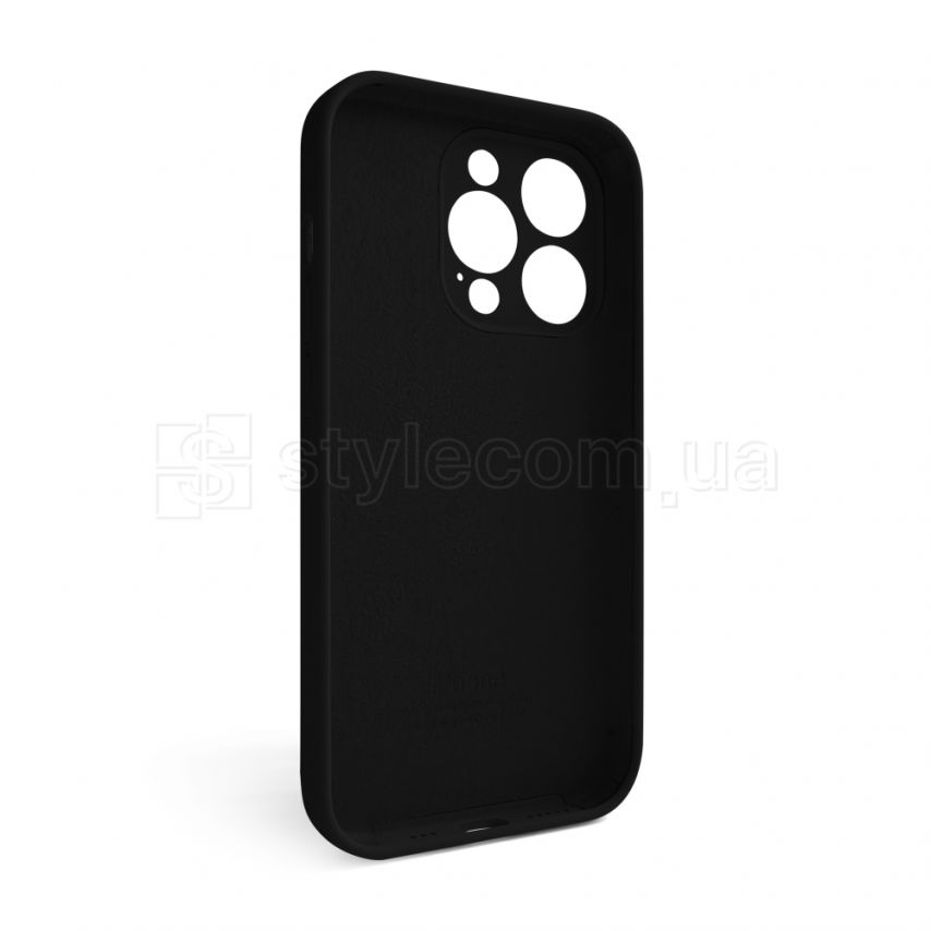 Чехол Full Silicone Case для Apple iPhone 14 Pro black (18) закрытая камера