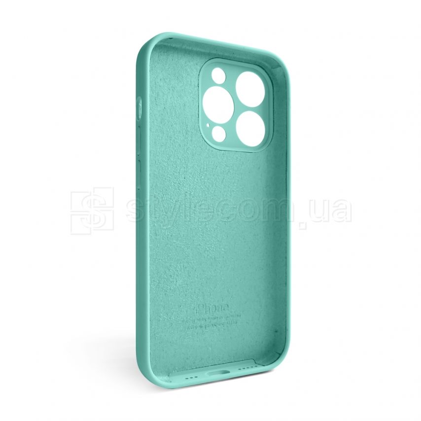 Чехол Full Silicone Case для Apple iPhone 14 Pro sea blue (21) закрытая камера