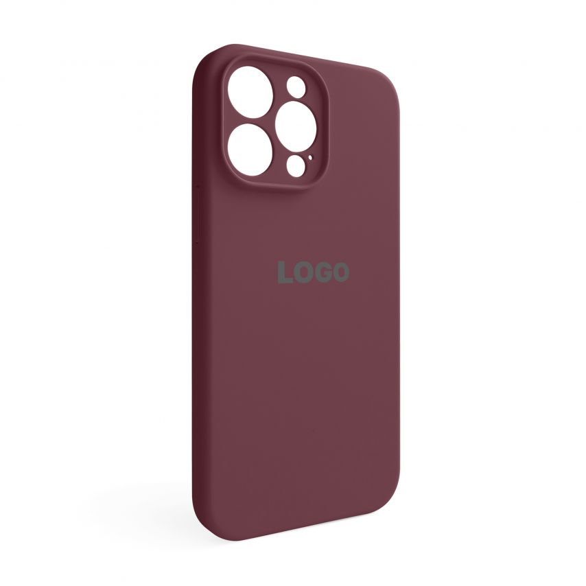 Чехол Full Silicone Case для Apple iPhone 14 Pro Max maroon (42) закрытая камера