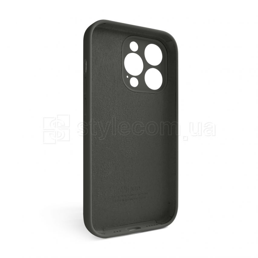 Чохол Full Silicone Case для Apple iPhone 14 Pro dark olive (35) закрита камера