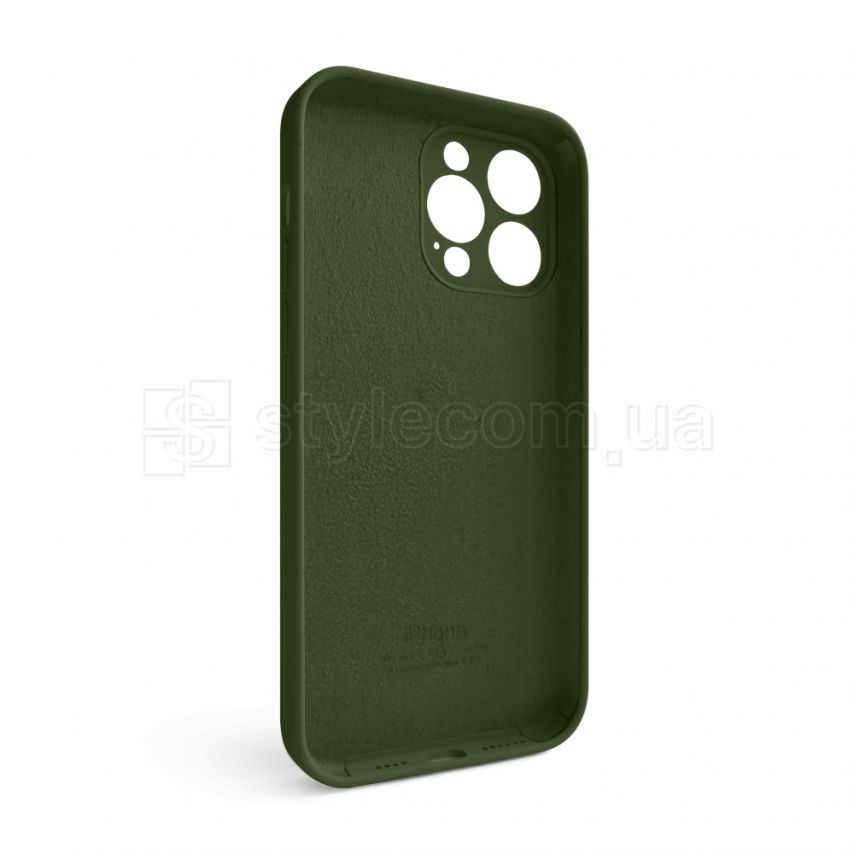 Чехол Full Silicone Case для Apple iPhone 14 Pro Max army green (45) закрытая камера