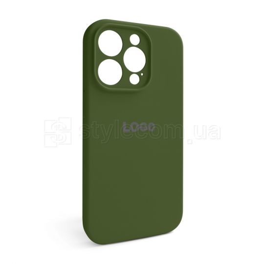 Чехол Full Silicone Case для Apple iPhone 14 Pro army green (45) закрытая камера