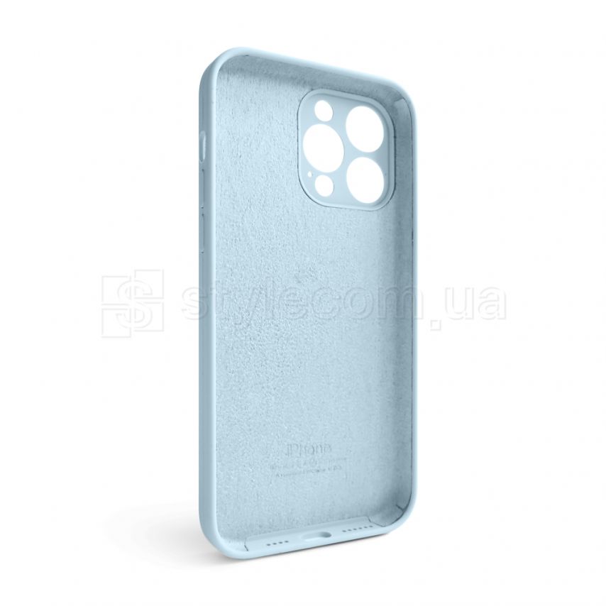 Чехол Full Silicone Case для Apple iPhone 14 Pro Max sky blue (58) закрытая камера