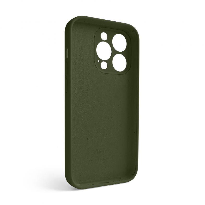 Чехол Full Silicone Case для Apple iPhone 14 Pro forest green (63) закрытая камера