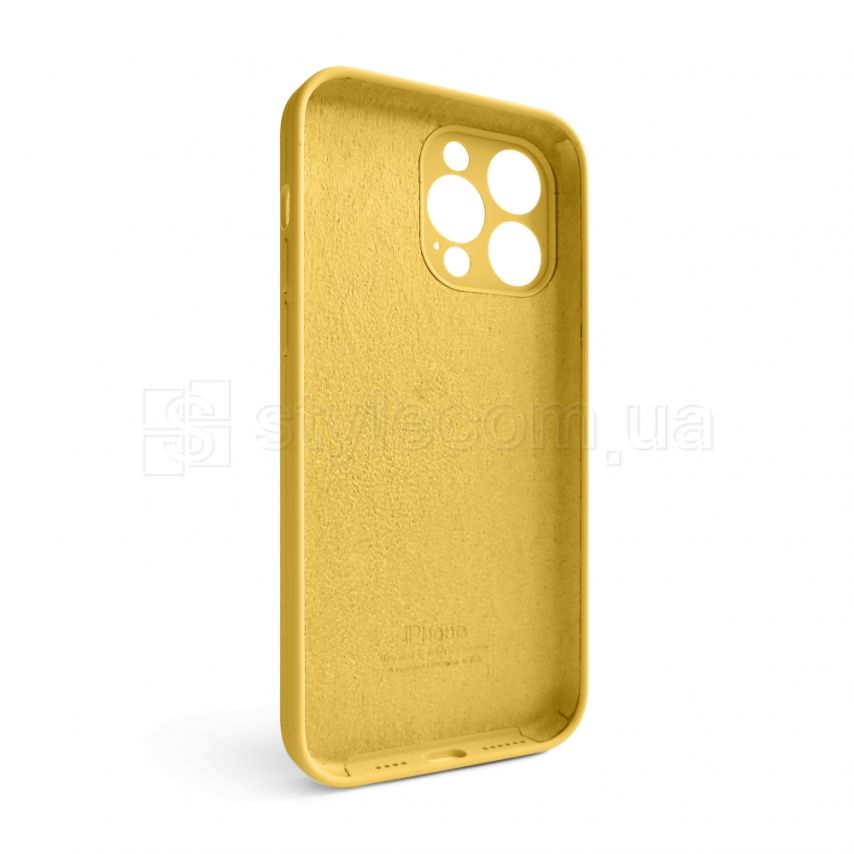 Чехол Full Silicone Case для Apple iPhone 14 Pro Max yellow (04) закрытая камера