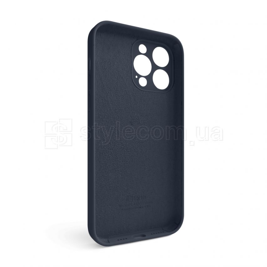 Чехол Full Silicone Case для Apple iPhone 14 Pro Max dark blue (08) закрытая камера