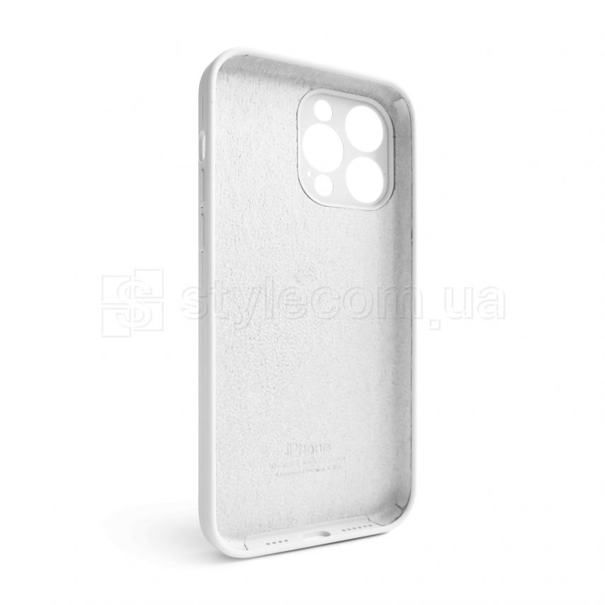 Чехол Full Silicone Case для Apple iPhone 14 Pro Max white (09) закрытая камера