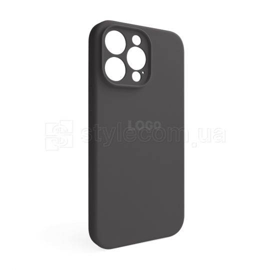 Чехол Full Silicone Case для Apple iPhone 14 Pro Max dark grey (15) закрытая камера
