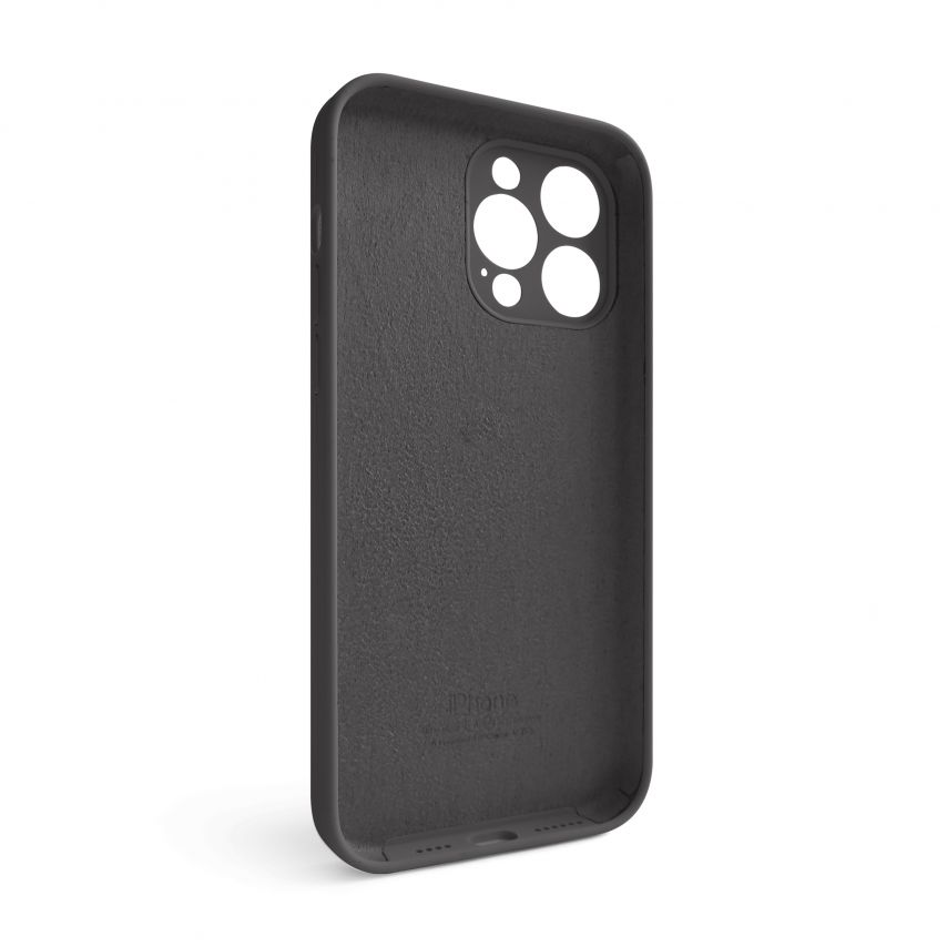 Чехол Full Silicone Case для Apple iPhone 14 Pro Max dark grey (15) закрытая камера