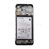 Дисплей (LCD) для Motorola XT2135-2, XT2135, Moto G40 Fusion, Moto G60 5D68C18560 с тачскрином и рамкой (IPS) black Service Original (battery + vibro, снятый)