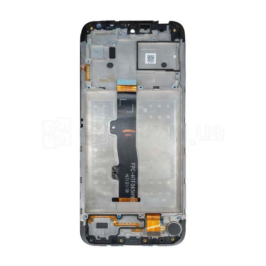 Дисплей (LCD) для Motorola Moto E7 XT2095, Moto E7 Power, Moto E7i Power з тачскріном та рамкою black (IPS) Service Original (знятий)