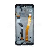 Дисплей (LCD) для Motorola XT2135-2, XT2135, Moto G40 Fusion, Moto G60 5D68C18560 с тачскрином и рамкой (IPS) black Service Original (снятый)