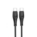 Кабель USB XO NB-Q239B 60W Type-C to Type-C black - купити за 83.16 грн у Києві, Україні