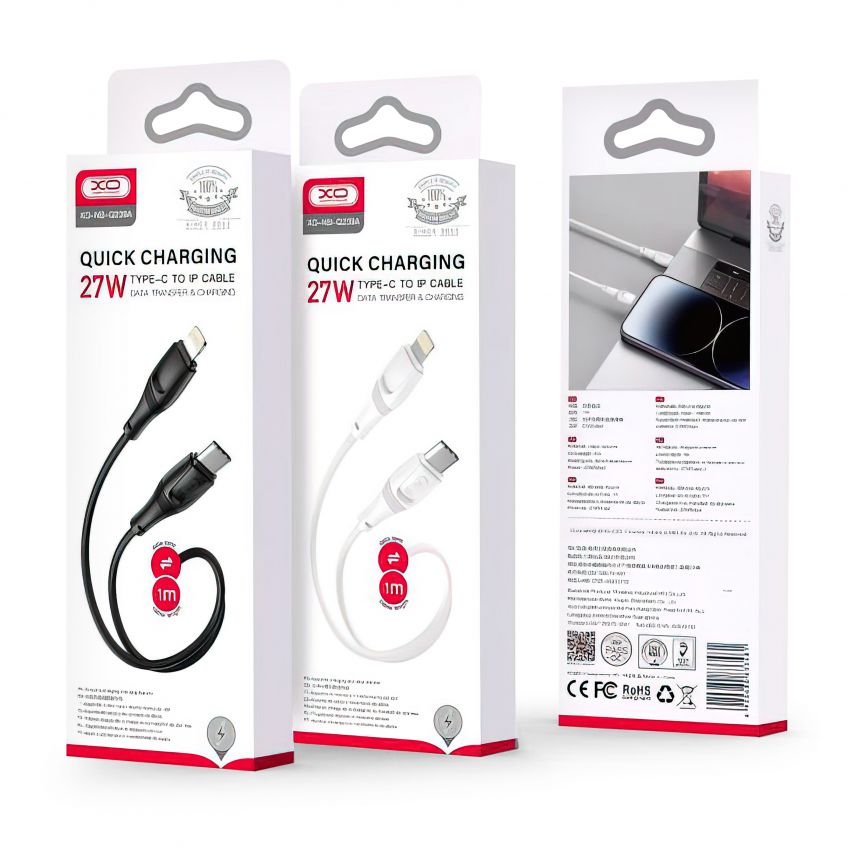 Кабель USB XO NB-Q239A 27W Type-C to Lightning black