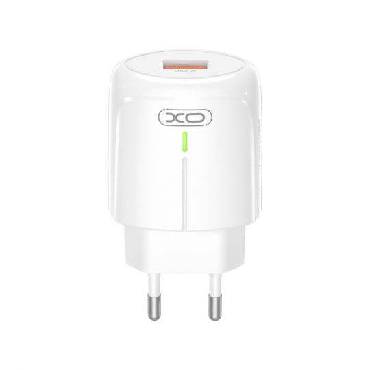 Мережевий зарядний пристрій (адаптер) XO L112 1USB / QC3.0 / 18W white