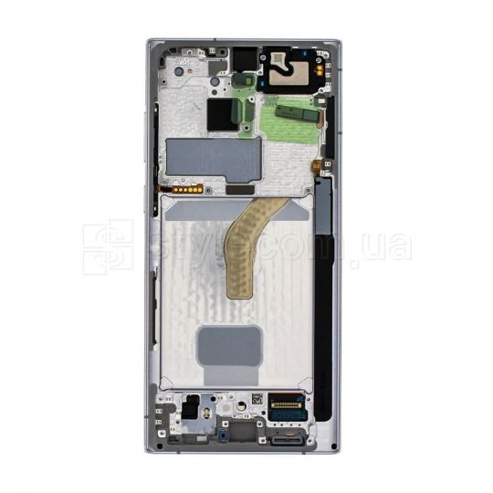 Дисплей (LCD) для Samsung Galaxy S22 Ultra/S908 (2022) с тачскрином и рамкой white Service Original (PN:GH82-27489C)