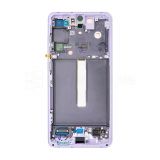 Дисплей (LCD) для Samsung Galaxy S21 FE/G990 (2022) з тачскріном та рамкою violet Service Original (PN:GH82-26420D)