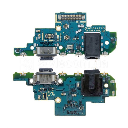 Шлейф (нижняя плата) для Samsung Galaxy A52 4G/A525 (2021), A52 5G/A526 (2021) с разъемом зарядки, гарнитуры и микрофоном Original Quality