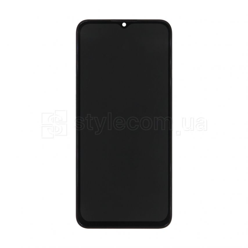 Дисплей (LCD) для Samsung Galaxy A03s/A037 (2021) 160.5x72 (желтый шлейф) с тачскрином и рамкой black Original Quality