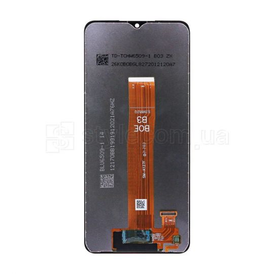 Дисплей (LCD) для Samsung Galaxy A12/A127 (2021) rev.0.1 з тачскріном black Service Original (PN:GH82-26486A)