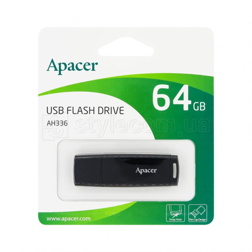 Флеш-память USB Apacer AH336 64GB black (AP64GAH336B-1)