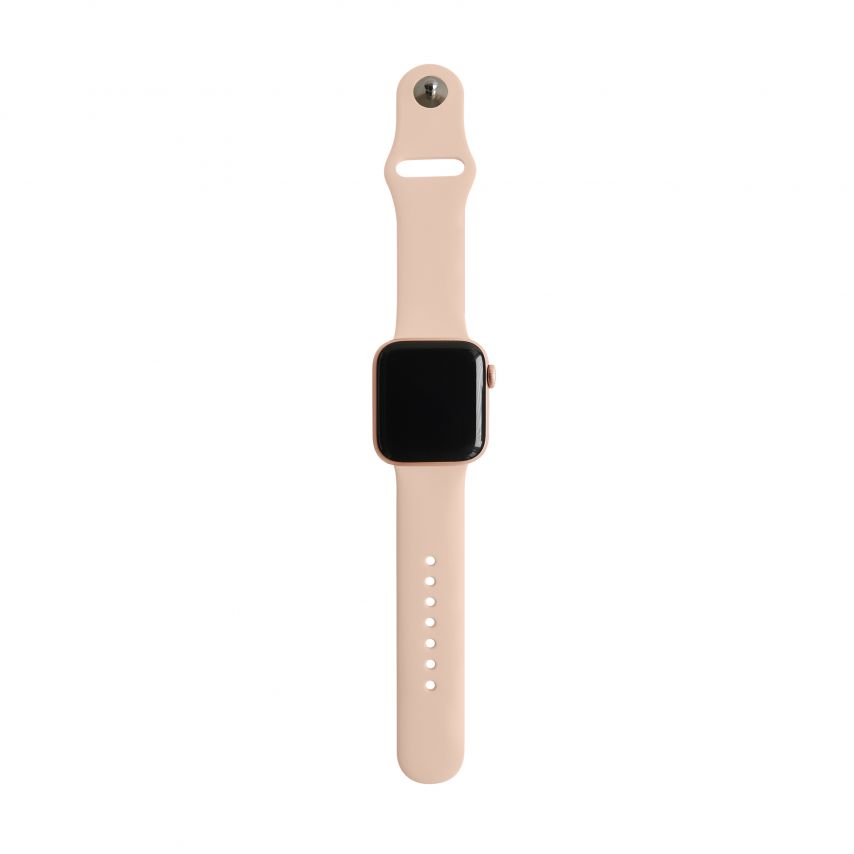 Ремінець для Apple Watch Sport Band силіконовий 42/44мм S/M powder / пудровый (19)