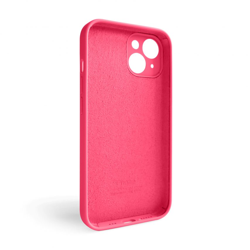 Чехол Full Silicone Case для Apple iPhone 14 shiny pink (38) закрытая камера