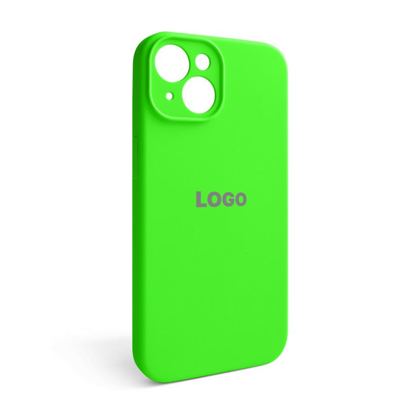Чохол Full Silicone Case для Apple iPhone 14 shiny green (40) закрита камера