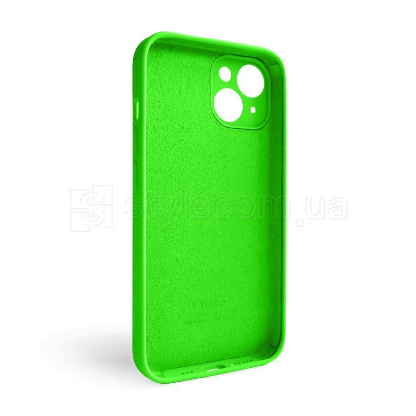 Чехол Full Silicone Case для Apple iPhone 14 shiny green (40) закрытая камера