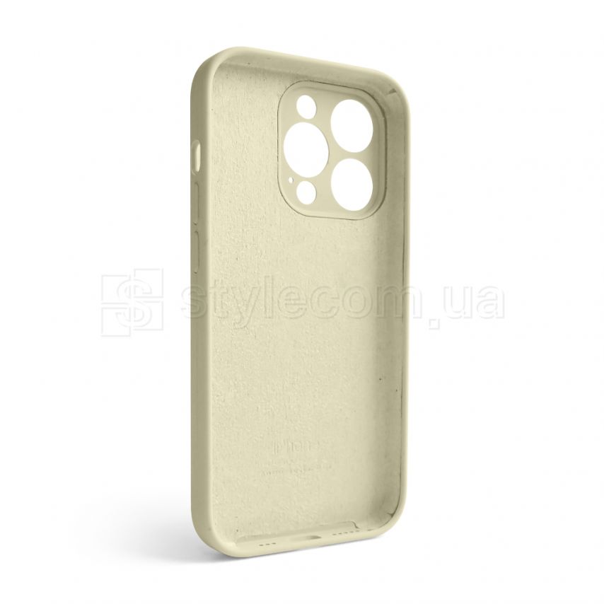 Чехол Full Silicone Case для Apple iPhone 14 Pro antique white (10) закрытая камера