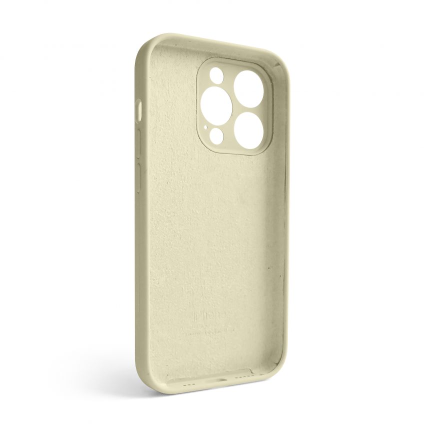 Чохол Full Silicone Case для Apple iPhone 14 Pro antique white (10) закрита камера