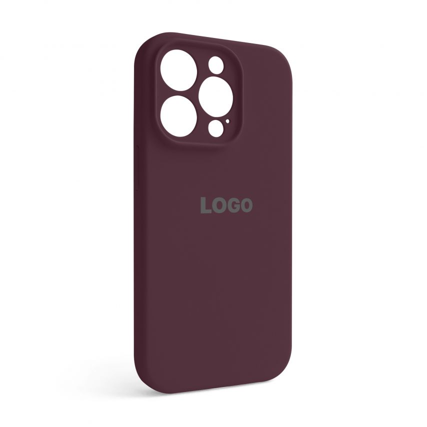 Чехол Full Silicone Case для Apple iPhone 14 Pro maroon (42) закрытая камера